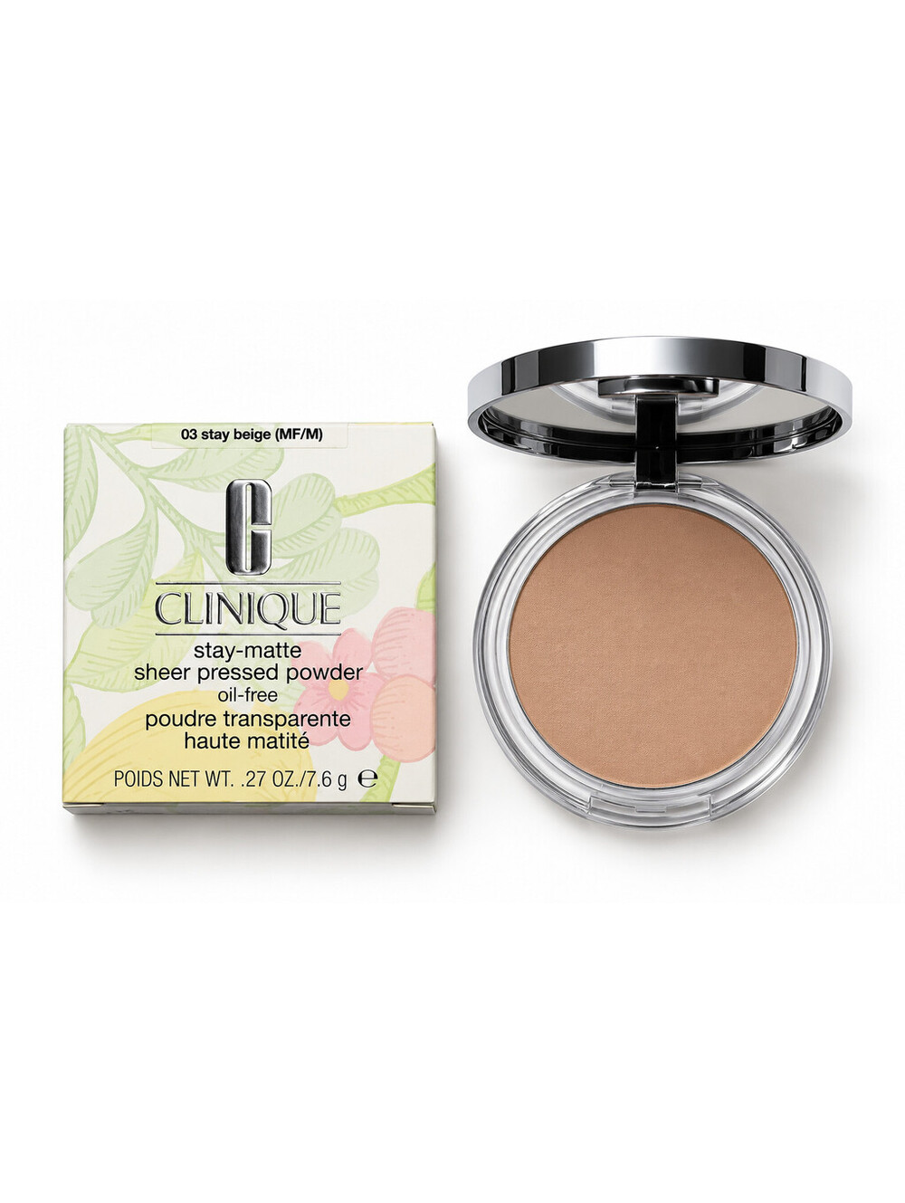 Clinique Stay Matte Sheer Pressed Powder 03 stay beige oil free 0.27 oz NEW